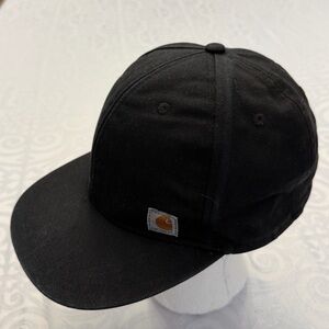 Carhartt Black Structured Straight Brim Men O/S Trucker Cap